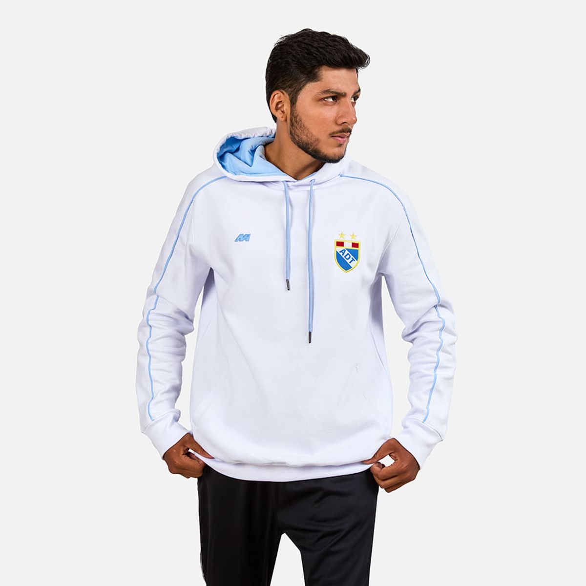 NEW ATHLETIC - Polera Adt Blanco Con Celeste Hombre