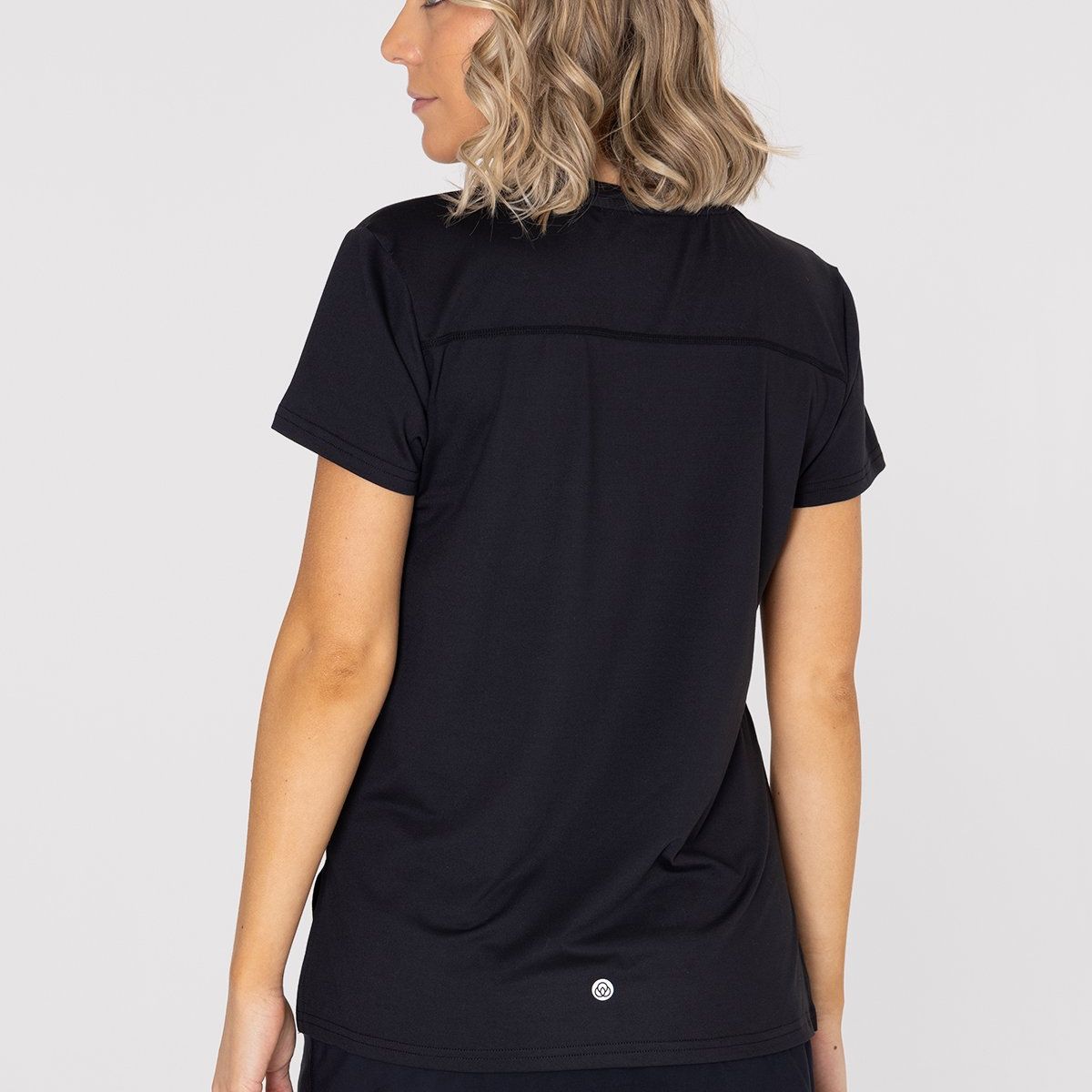 BSOUL - Polo Manga Corta Bsoul Mujer V-Neck Negro BSOUL