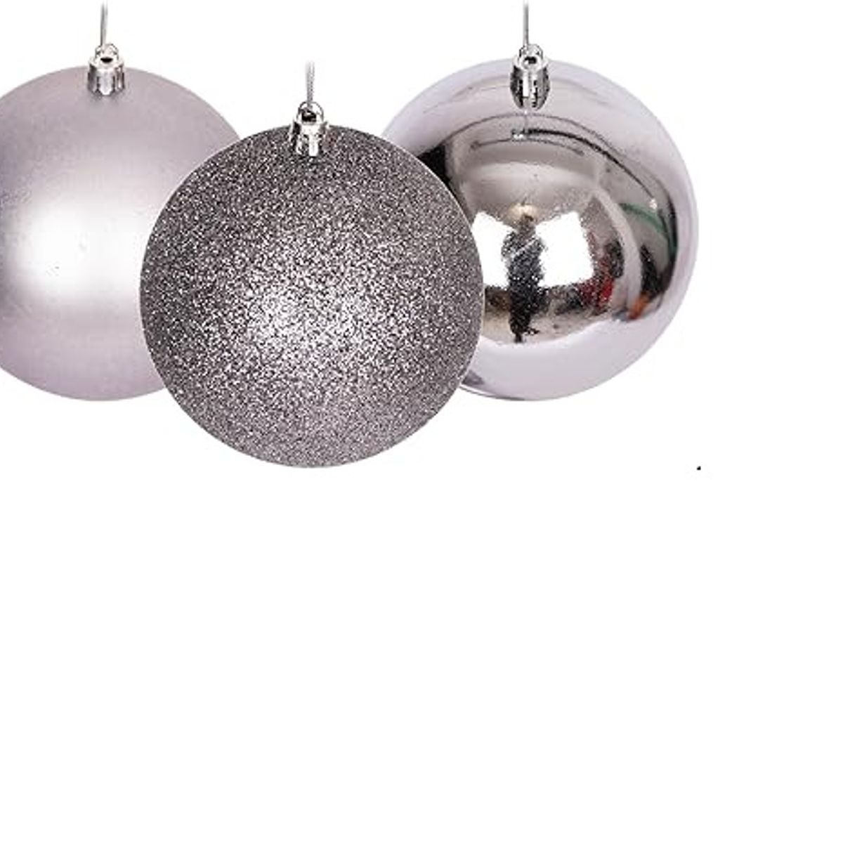 GENERICO - SET Bolas de navidad esferas navideñas decorativas 12 unid PLATEADO