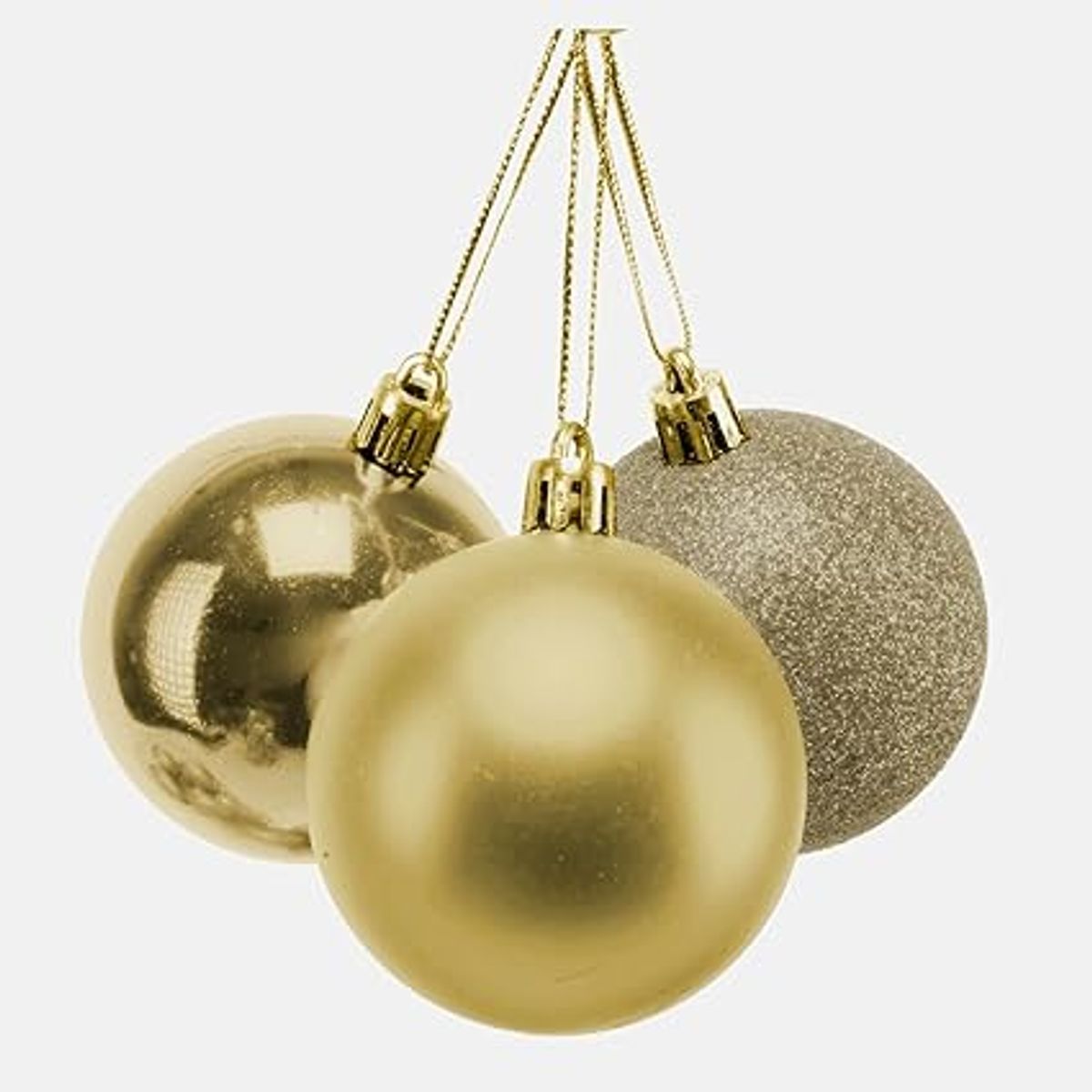 GENERICO - SET Bolas de navidad esferas navideñas decorativas 12 unid DORADO