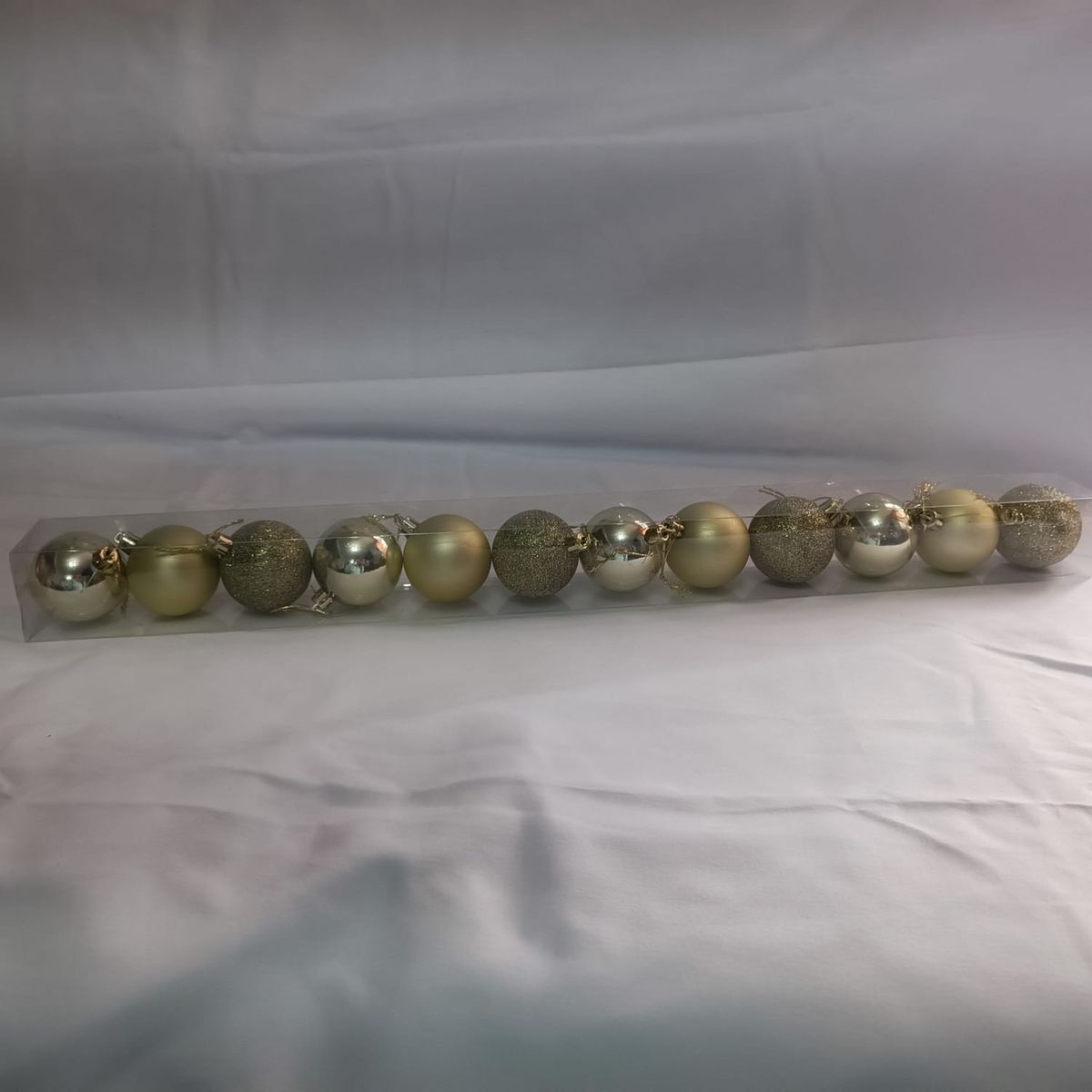 GENERICO - SET Bolas de navidad esferas navideñas decorativas 12 unid DORADO