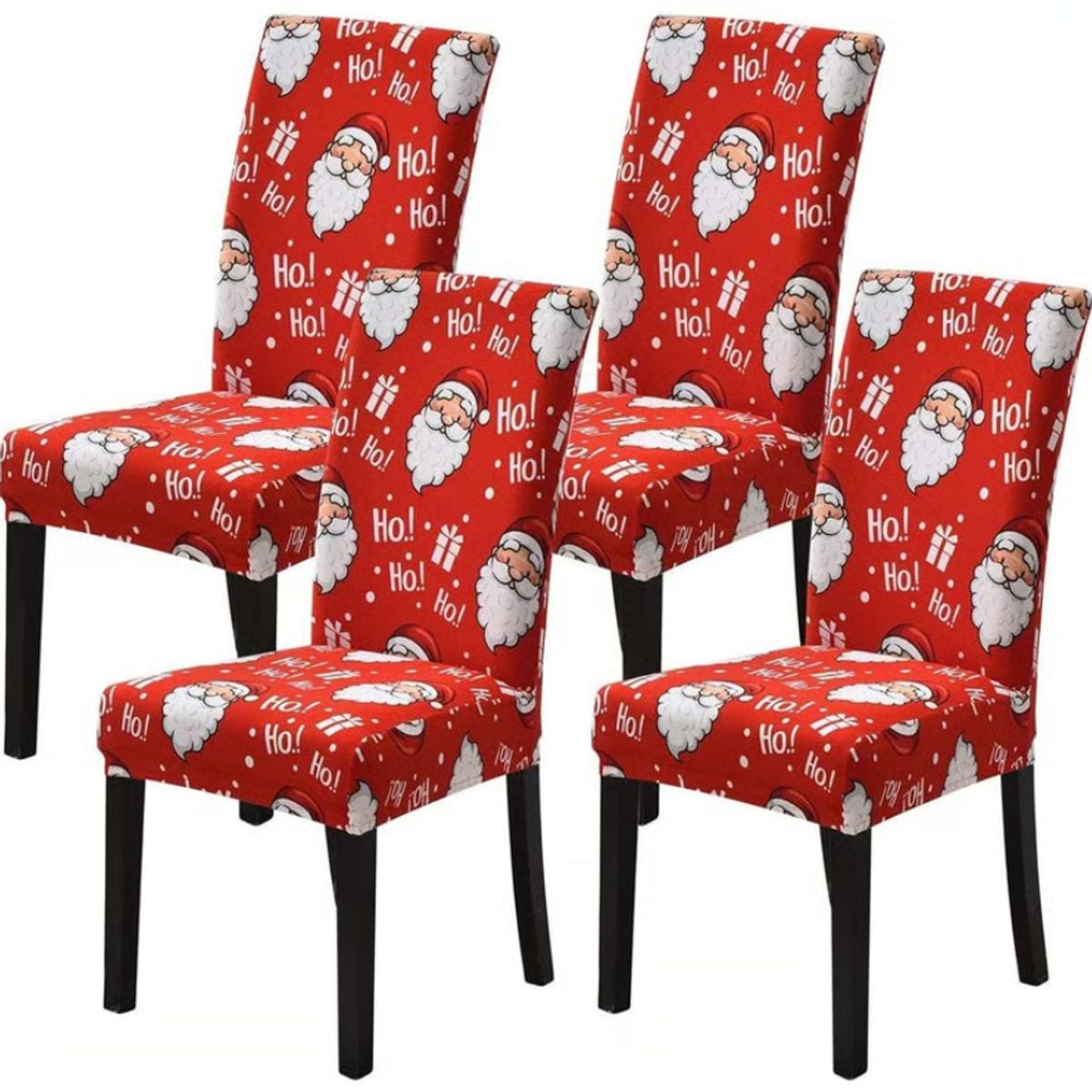 GENERICO - Juego de 4 Fundas Navideñas para Sillas de Comedor
