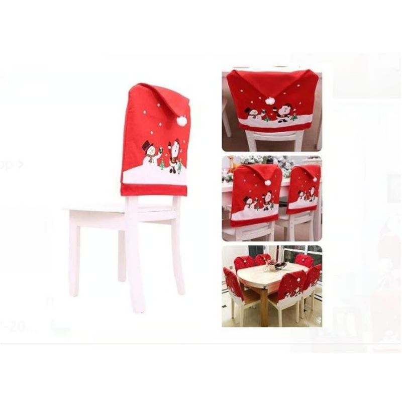 GENERICO - Forros Funda de Silla Navideña Decoración Navidad Pack x4