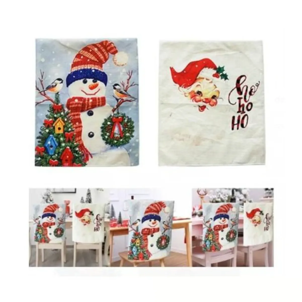 GENERICO - Fundas Navideñas para Sillas de Calidad 6 piezas