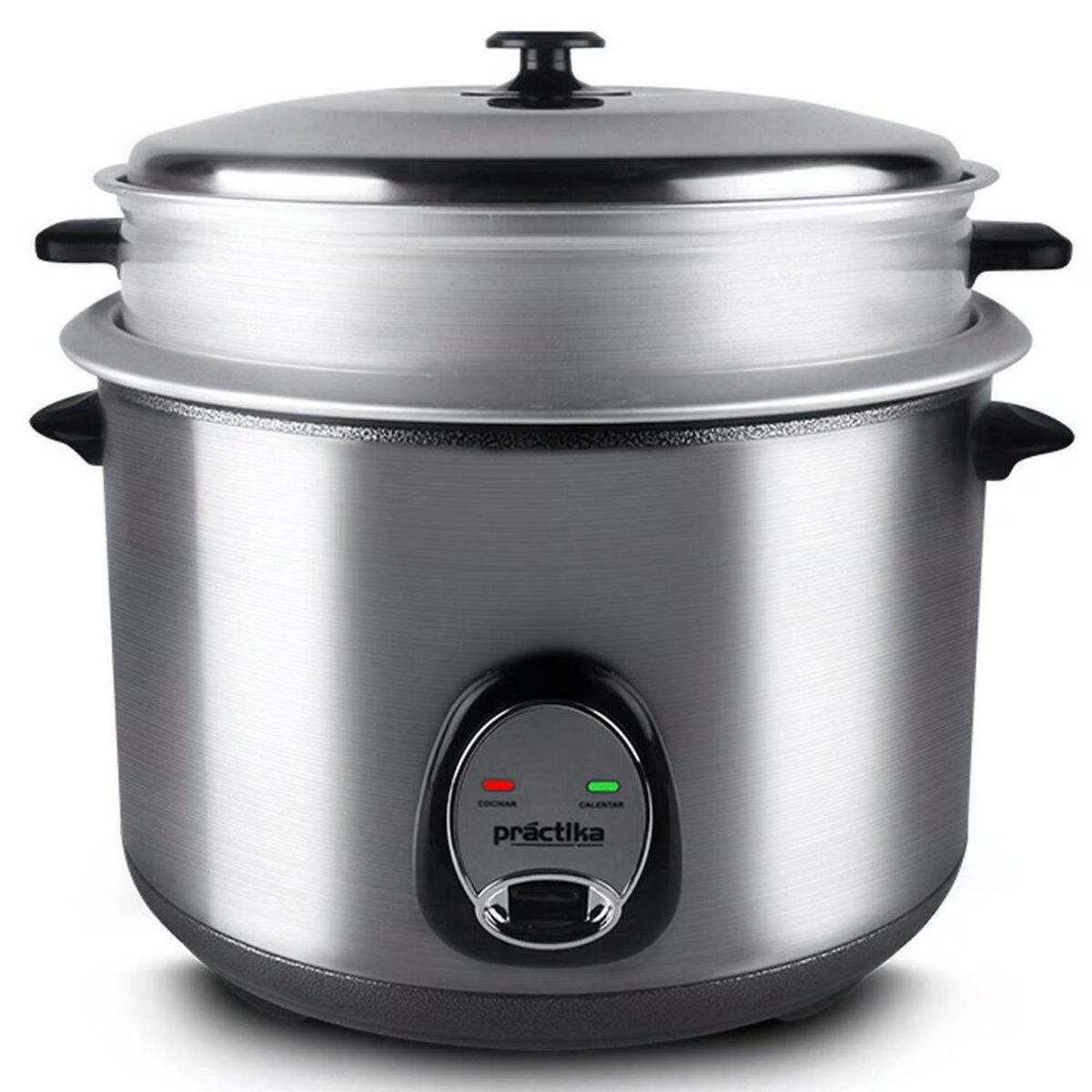 PRACTIKA - Olla Arrocera 4,2 Litros con Vaporera Cromada 420MCS