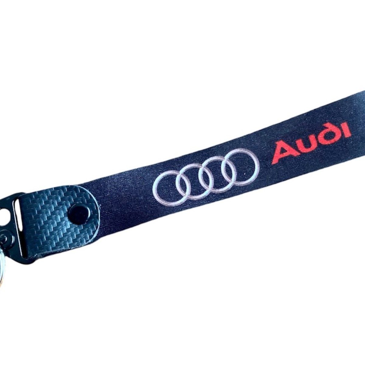 GENERICO - Llavero Audi Lanyard A1 Pita R8 Q5 Colgante Q7 Q8 Negro