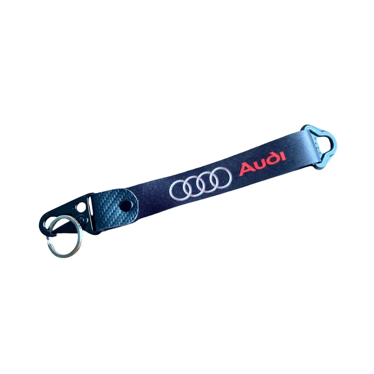 GENERICO - Llavero Audi Lanyard A1 Pita R8 Q5 Colgante Q7 Q8 Negro
