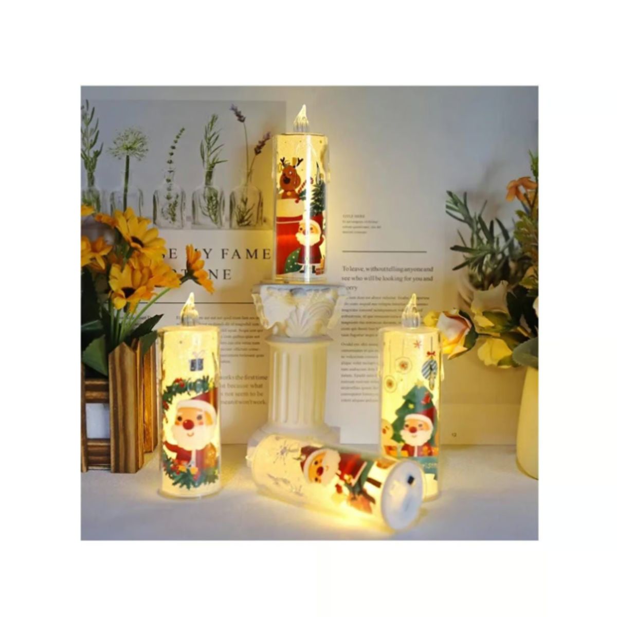 GENERICO - Luces vela LED de Navidad blanca - X2 UNIDADES