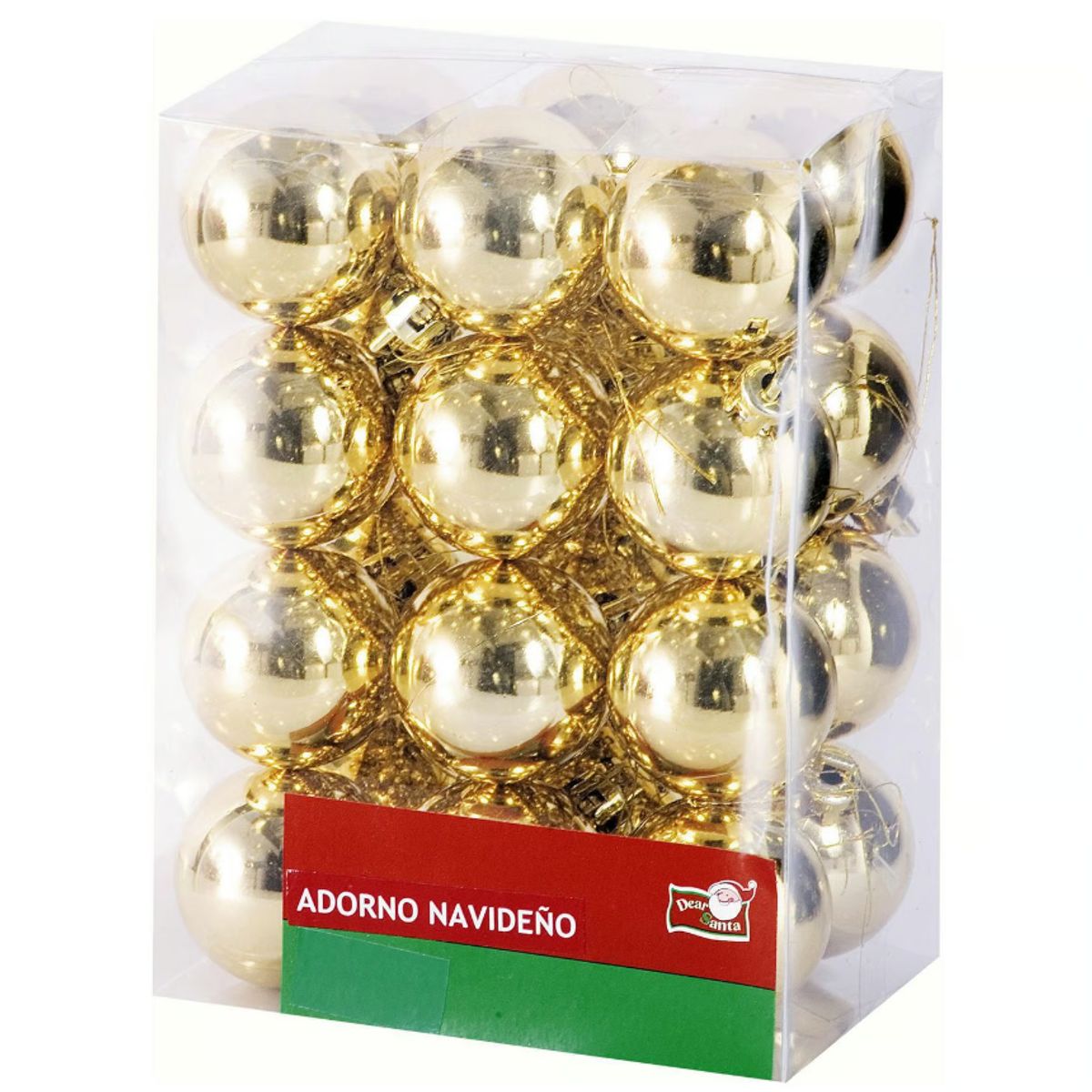 GENERICO - ESFERAS BRILLO DORADO - 24 UNIDADES