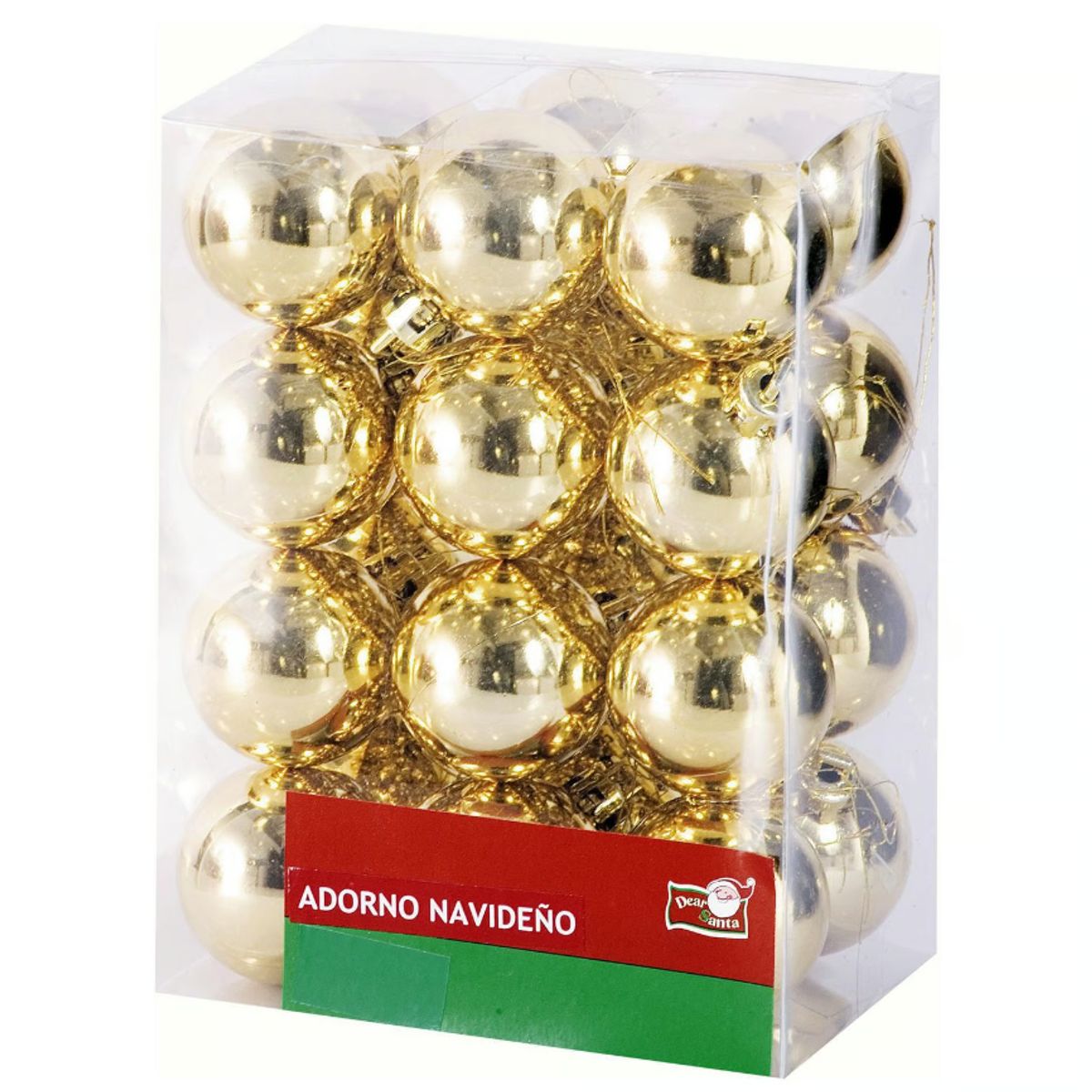 GENERICO - ESFERAS BRILLO DORADO - 24 UNIDADES