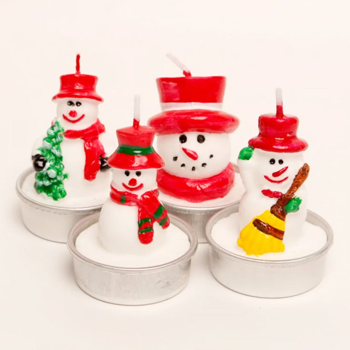 GENERICO - Set de 6 - Velas Navideñas luces para navidad de Parafina