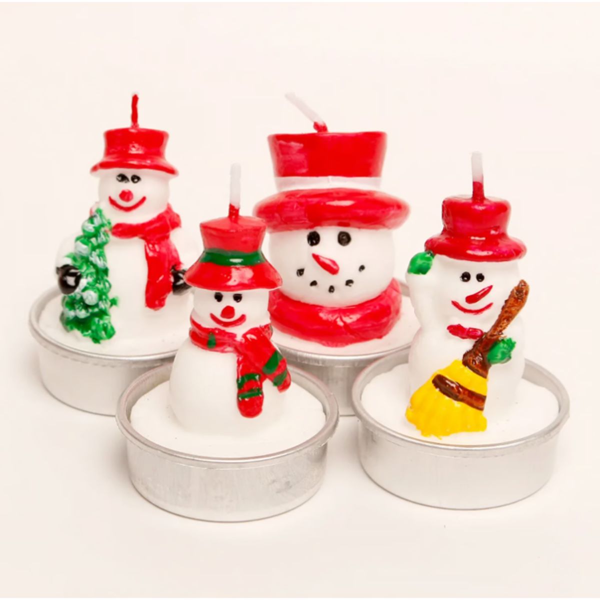 GENERICO - Set de 6 - Velas Navideñas luces para navidad de Parafina