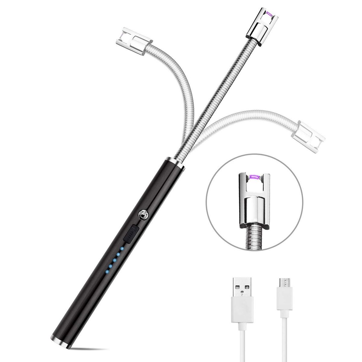 GENERICO - Encendedor Eléctrico de Cocina Recargable + USB