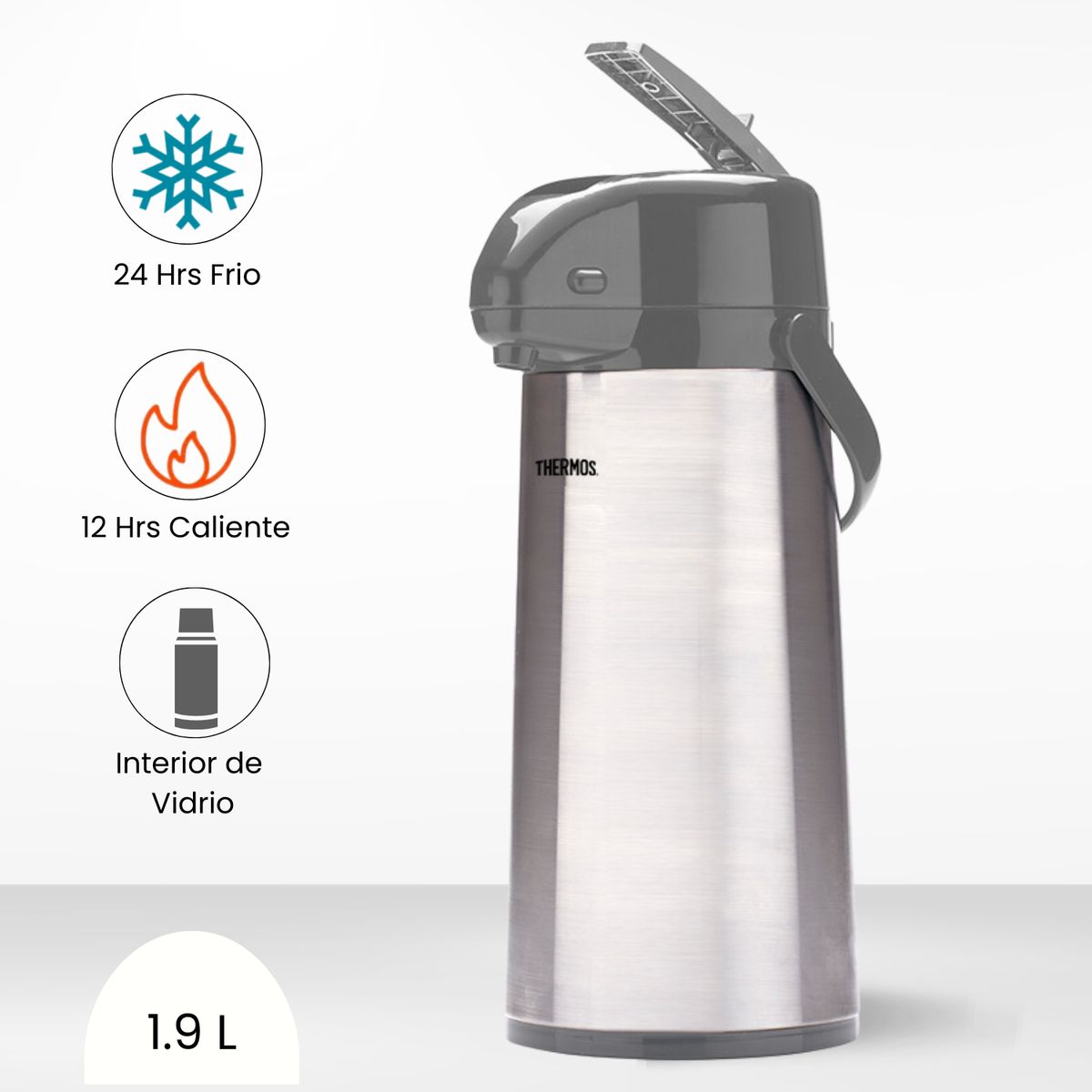 THERMOS - Termo Sifón Lever Action 1.90l Gris