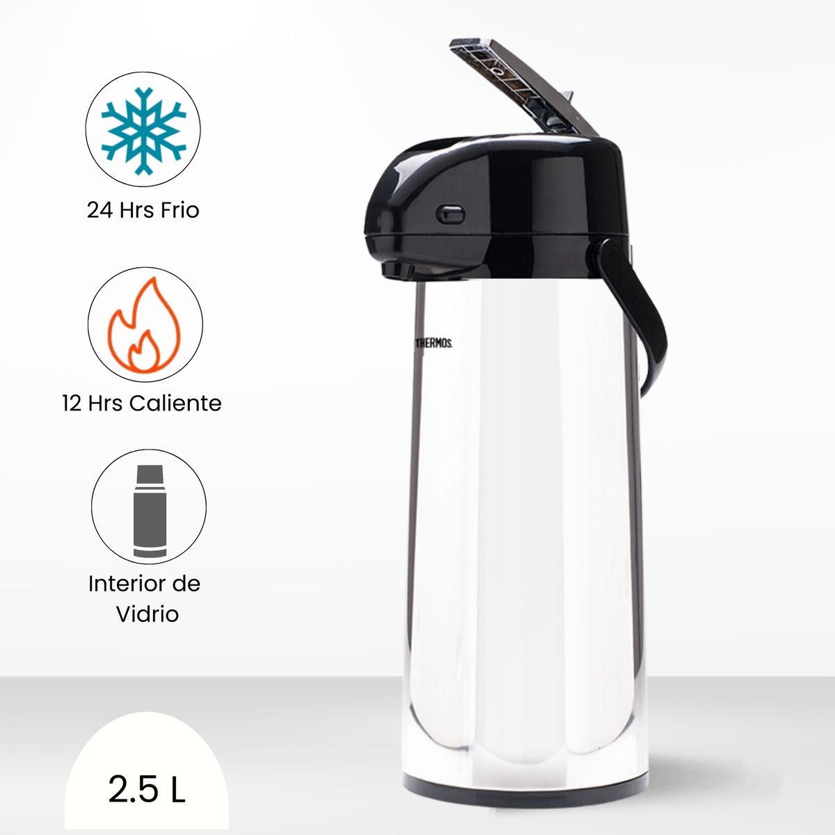 THERMOS - Termo Sifón Lever Action - Espejo Vidrio 2.50l