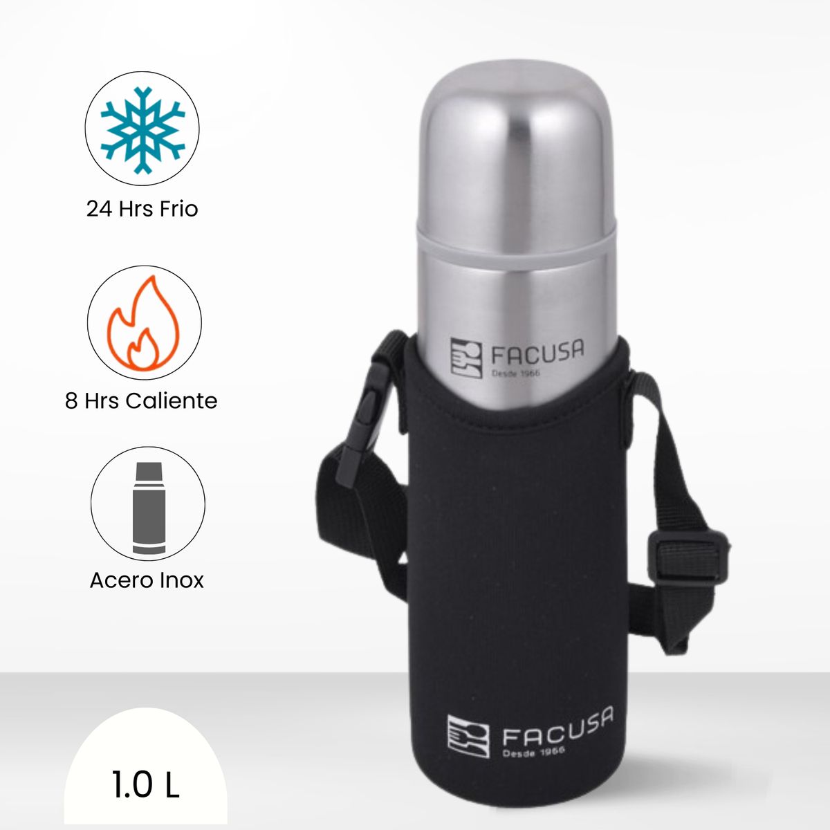 FACUSA - Termo de Bebida Facusa con Funda 1.0l