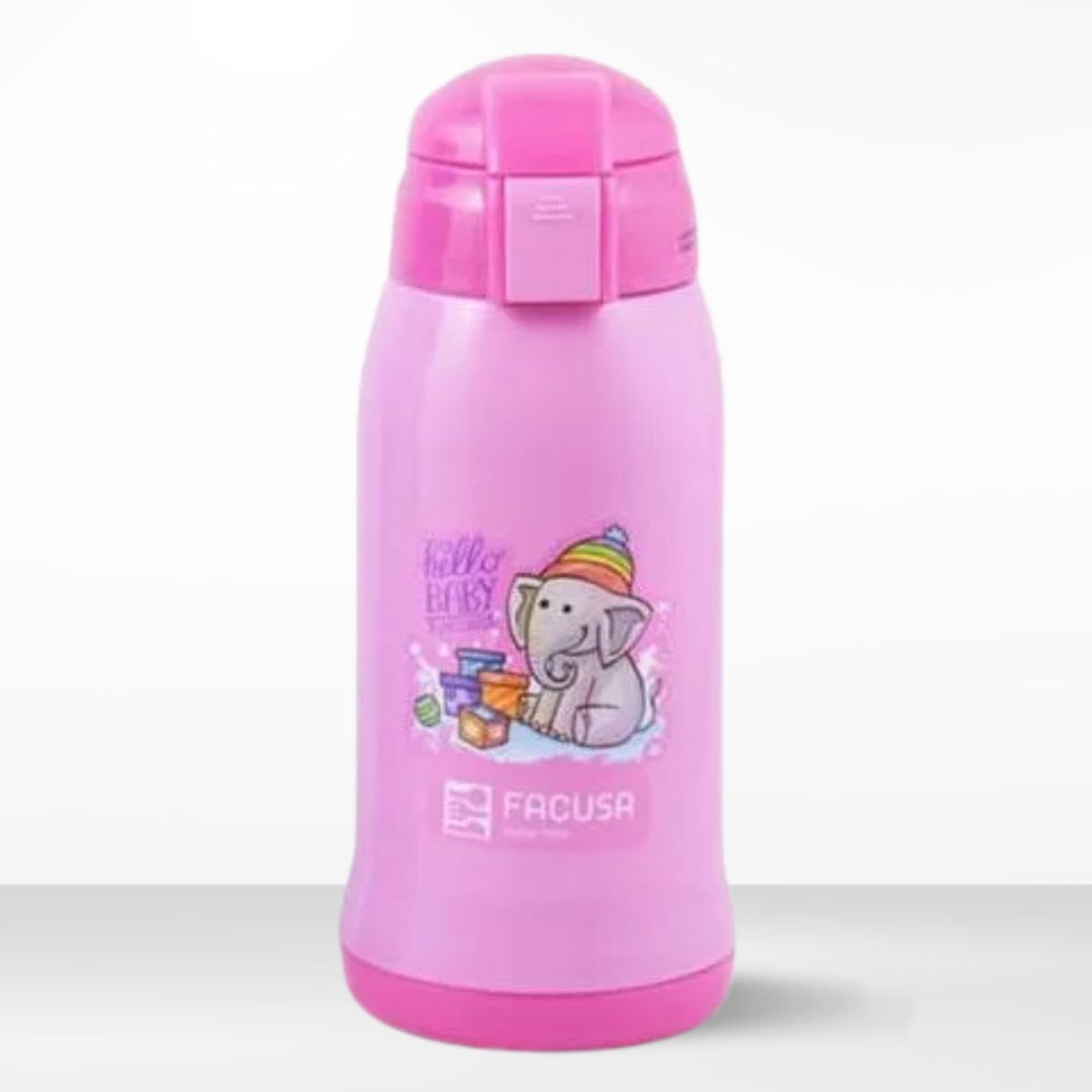 FACUSA - Termo de Bebida para Niños Hello Baby Rosado 600ml