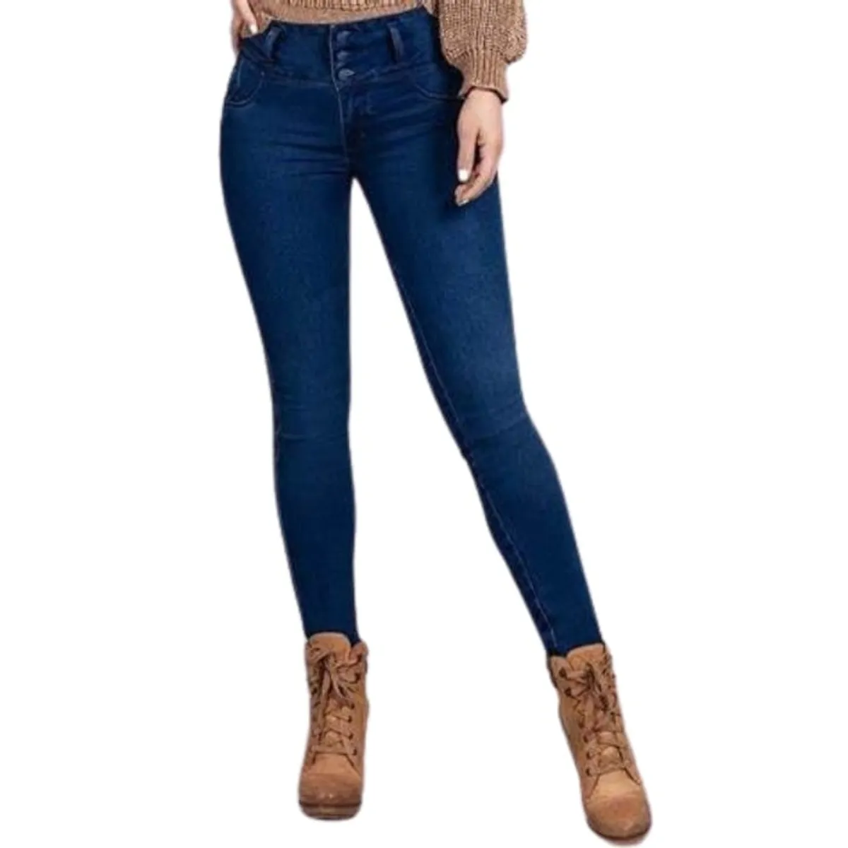 GENERICO - PANTALON JEAN STRECH  AZUL