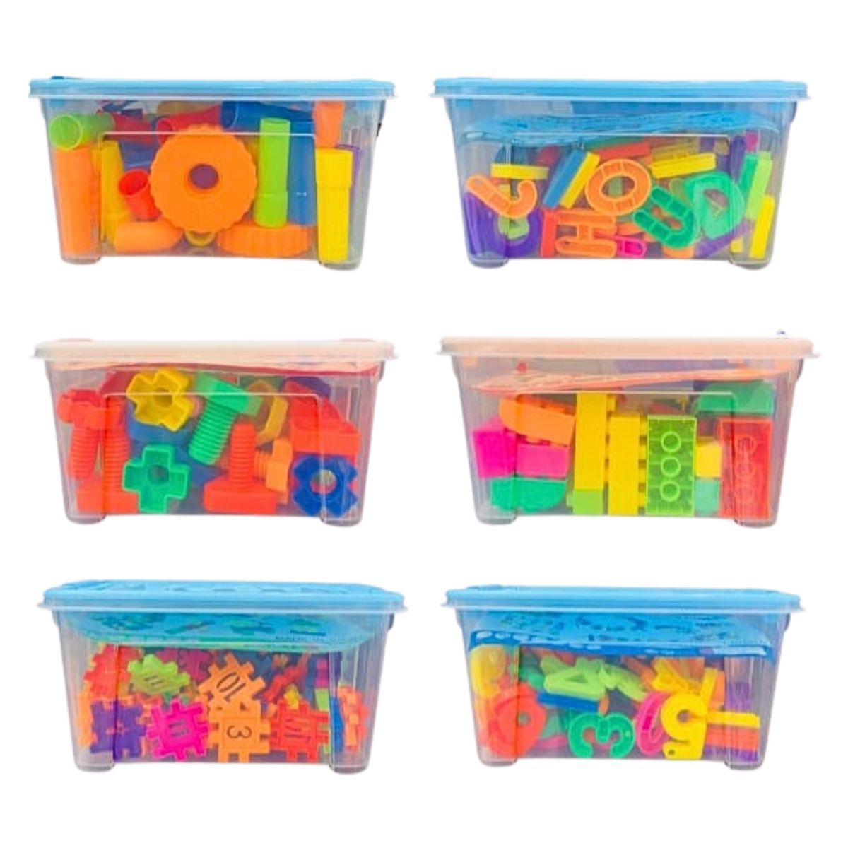 INSPIRA MARKET - Juguete bloques didacticos de colores balde de bloques