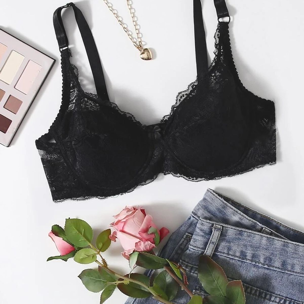 GENERICO - LENCERIA NEGRO LOLITAS CONJUNTO GRETA