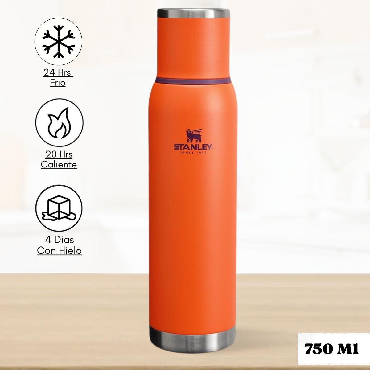 STANLEY - Termo de bebida Adventure TO GO Ciruela Tigerlily 750 Ml