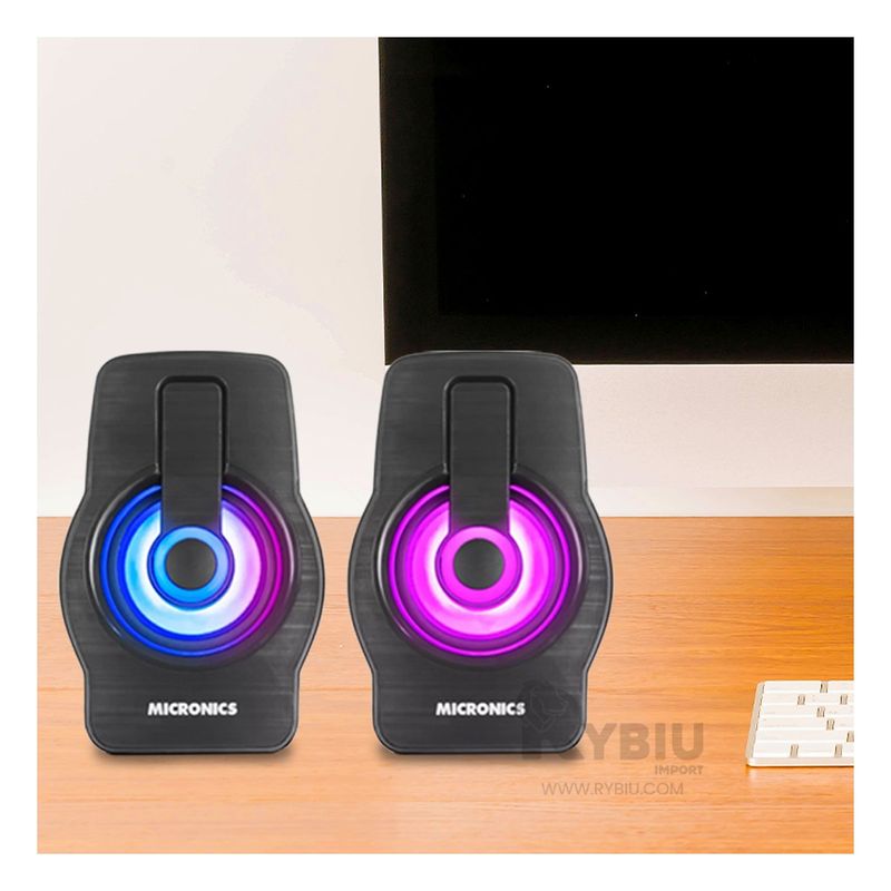 RYBIU IMPORT - Parlante Compacto Micronics Neon Plus en Negro
