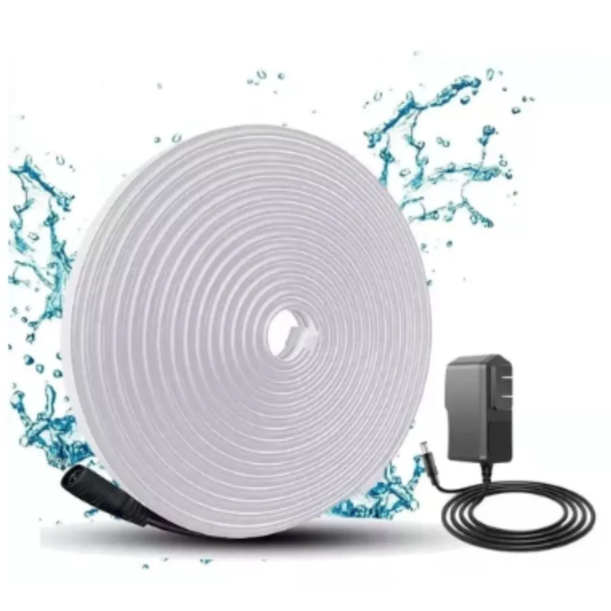 GENERICO - Neon Flex Led Blanca Fria 5 M Flexible Decorativa Sumergible Conector