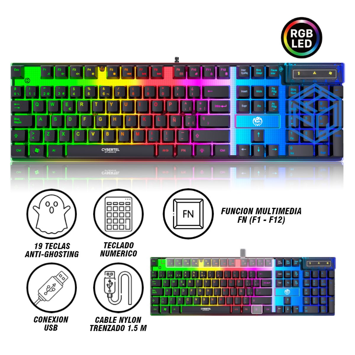 CYBERTEL - TECLADO CYBERTEL SPLENDID - CBX K213