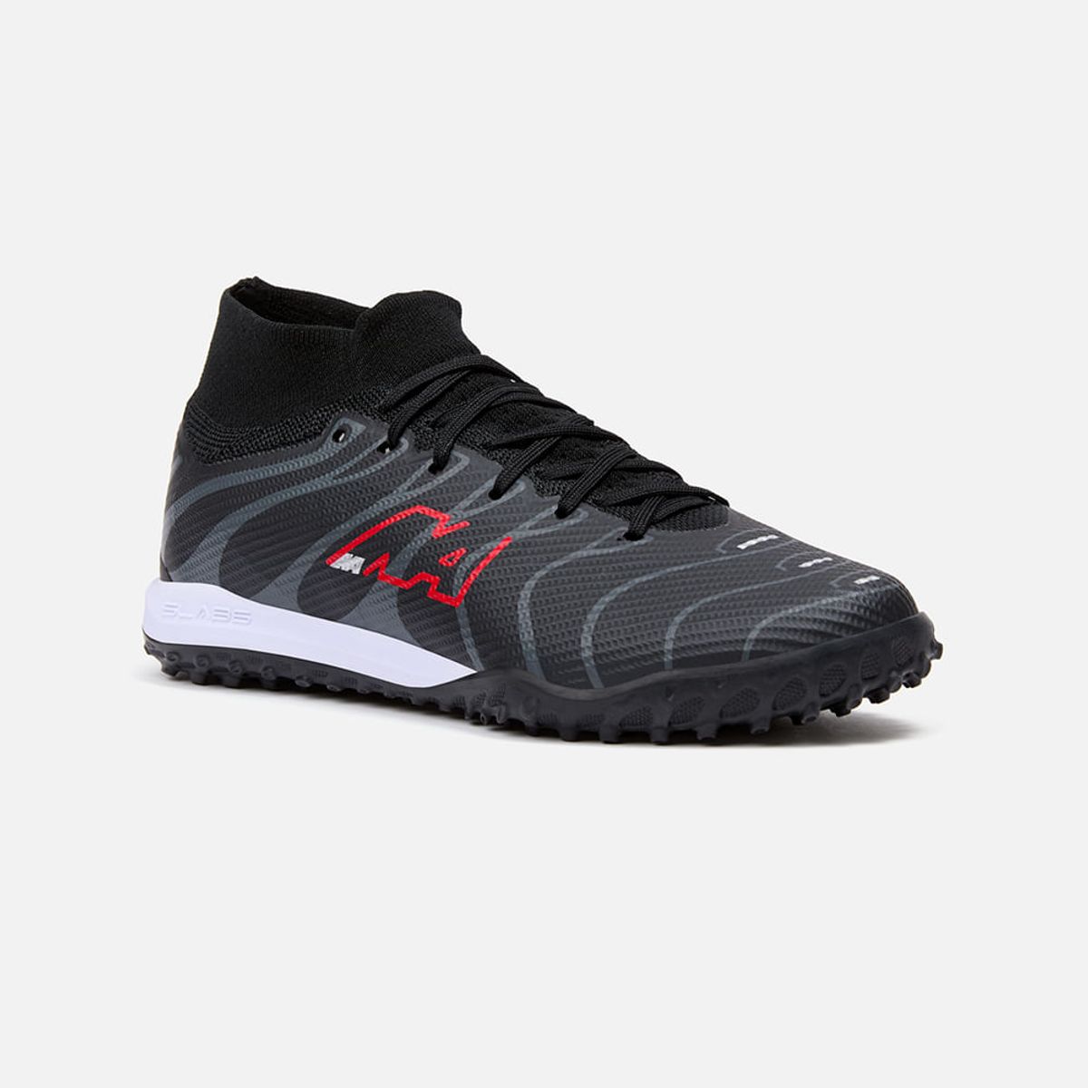 NEW ATHLETIC - Zapatillas New Athletic Football Slabs98 Negro Con Rojo Juvenil