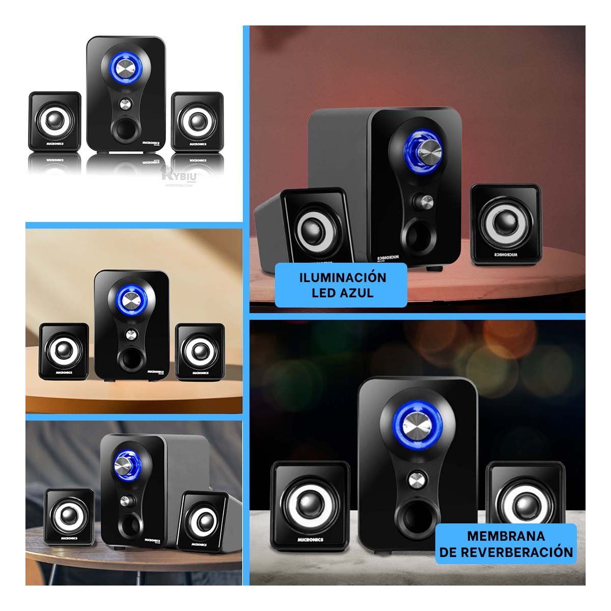 RYBIU IMPORT - Bocina Compacto Micronics Killer Mic Negro Y+Gift MiniAgenda