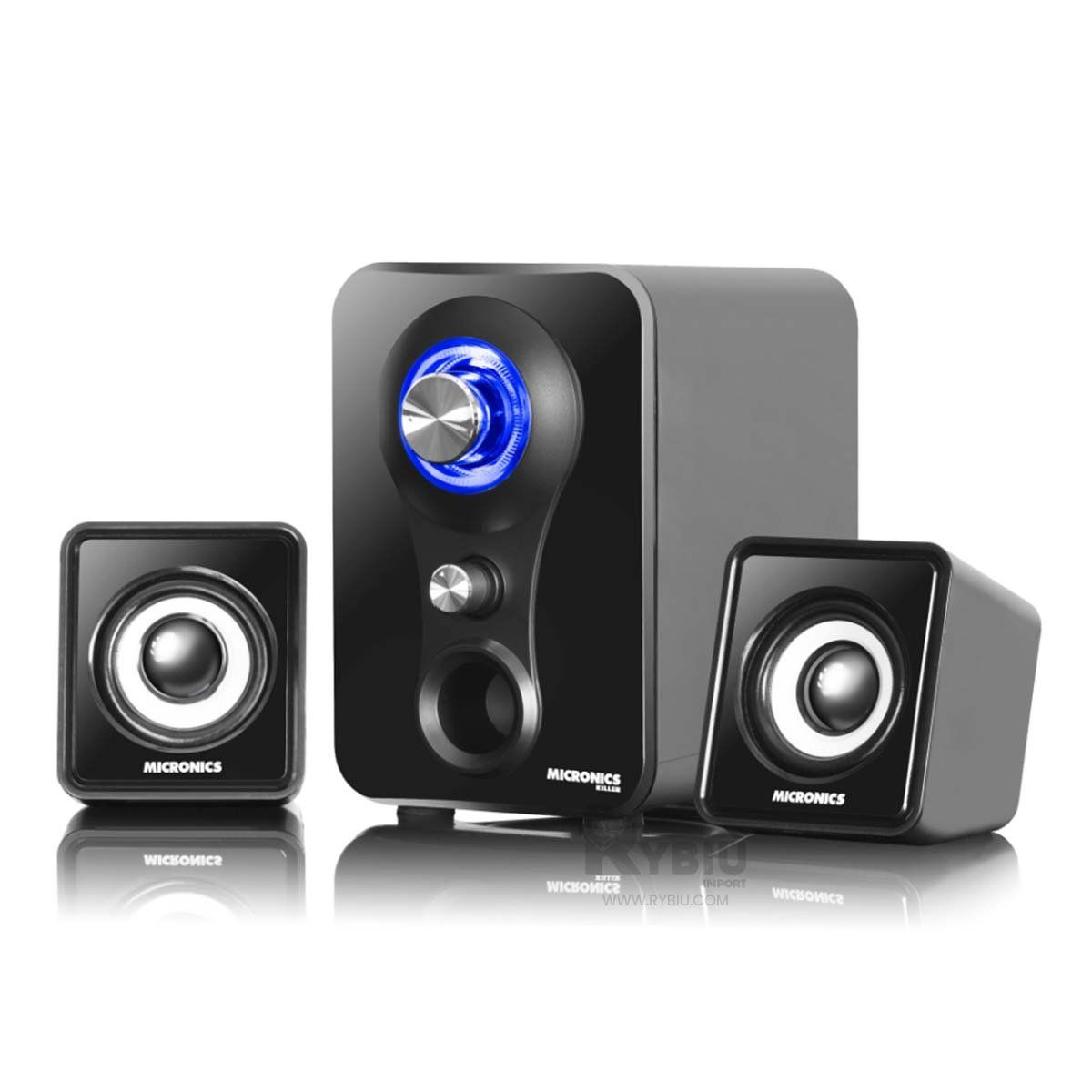 RYBIU IMPORT - Bocina Portatil Micronics Killer Mic Negro Y+Regalo Stickers