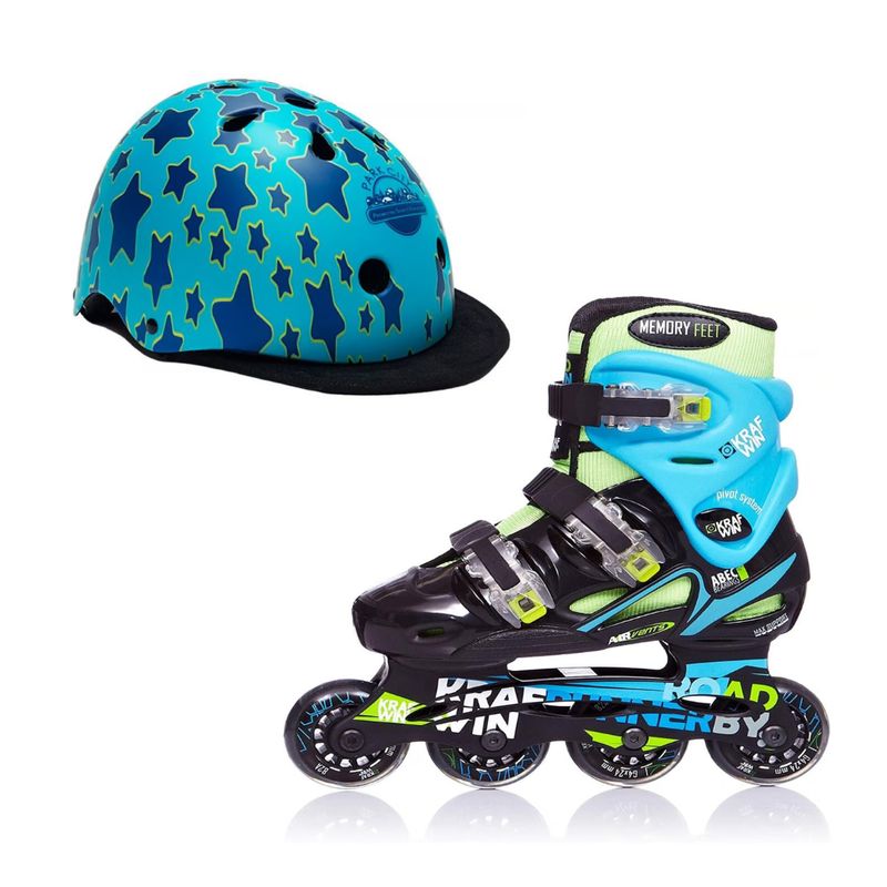 KRF - PATINES EN LINEA  + CASCO PARA NIÑOS