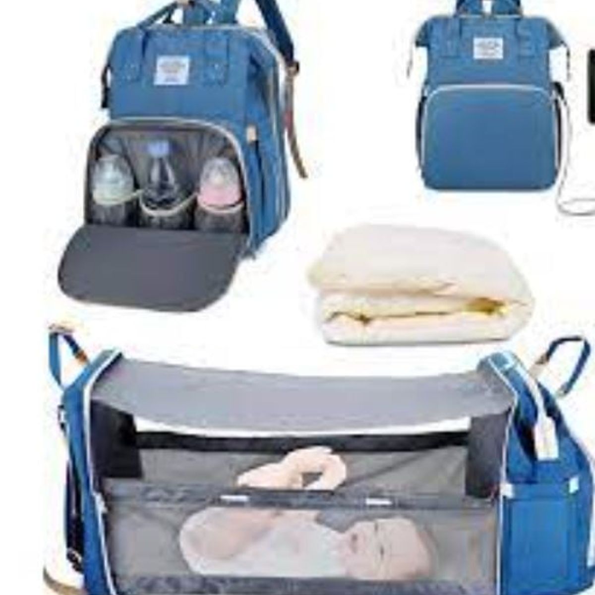 GENERICO - Mochila pañalera cambiador multifuncional  color al azar