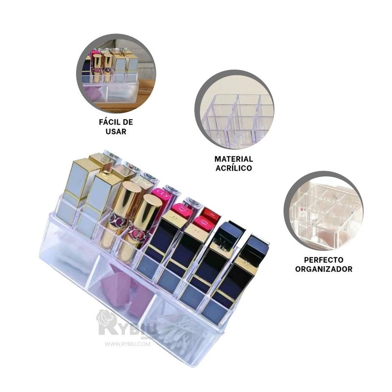 RYBIU IMPORT - Estuche de Maquillaje en Transparente Y+Regalo Agendita