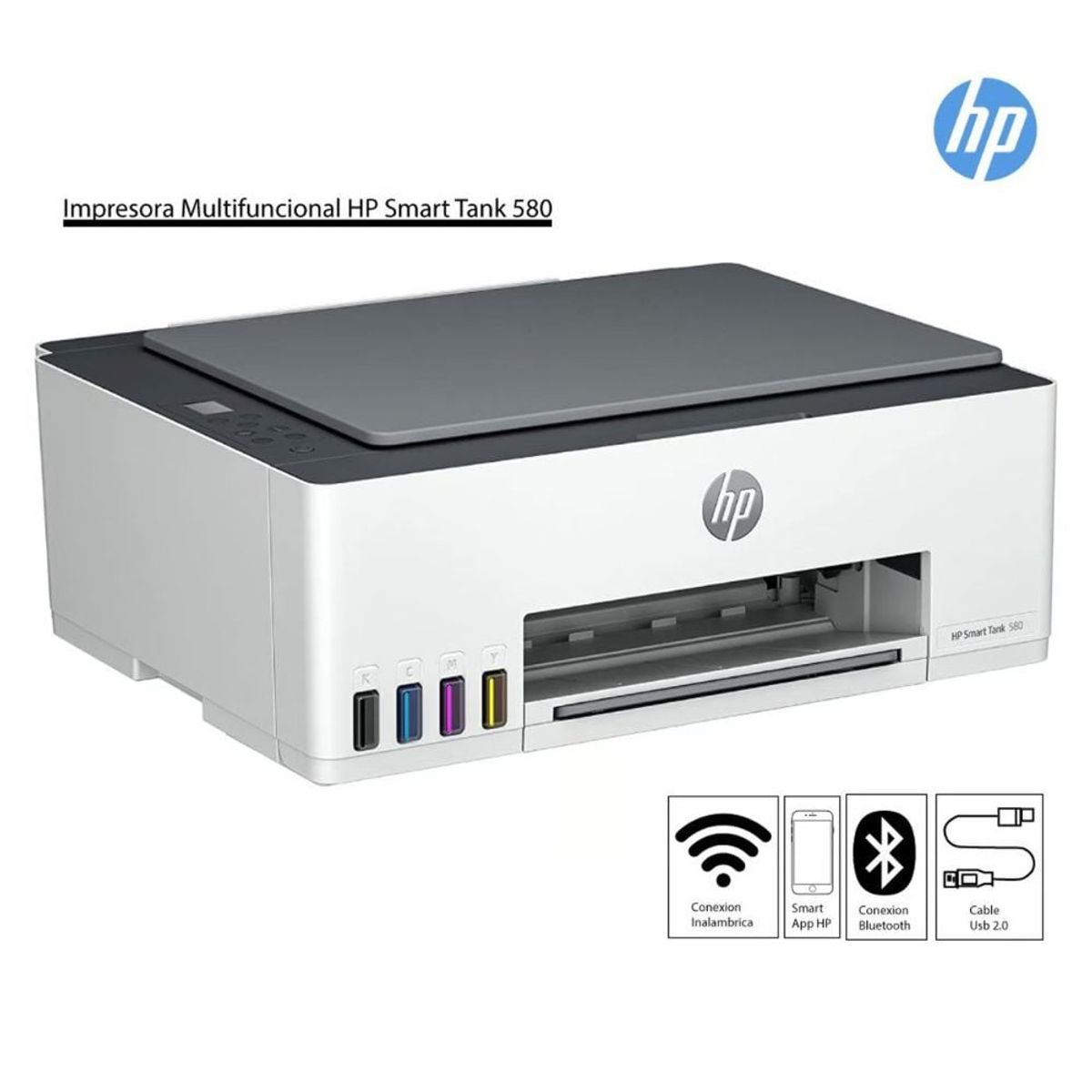 HP - Impresora Multifuncional HP Smart Tank 580