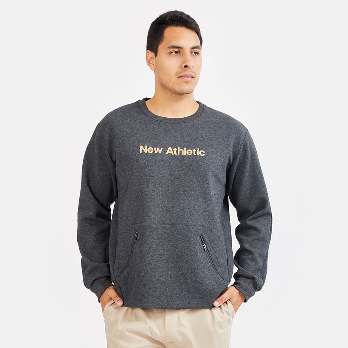 NEW ATHLETIC - Polera New Athletic Jey Gris Oscuro Hombre