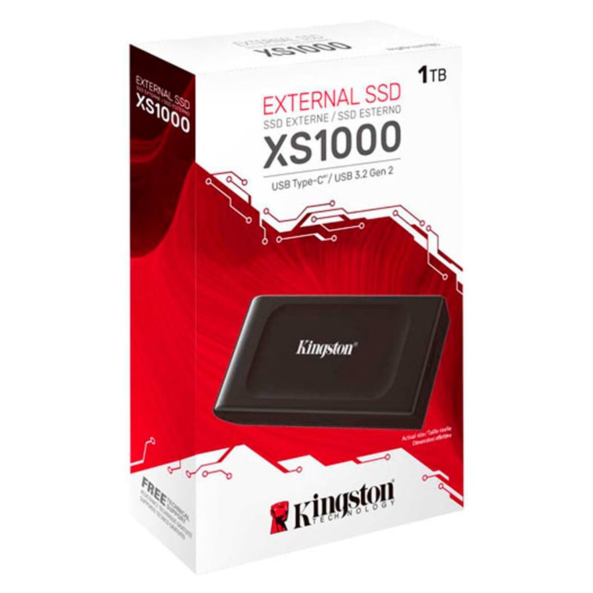 KINGSTON - DISCO SOLIDO KINGSTON SSD 1TB EXTERNO USB-TIPO-CUSB SXS10001000GB