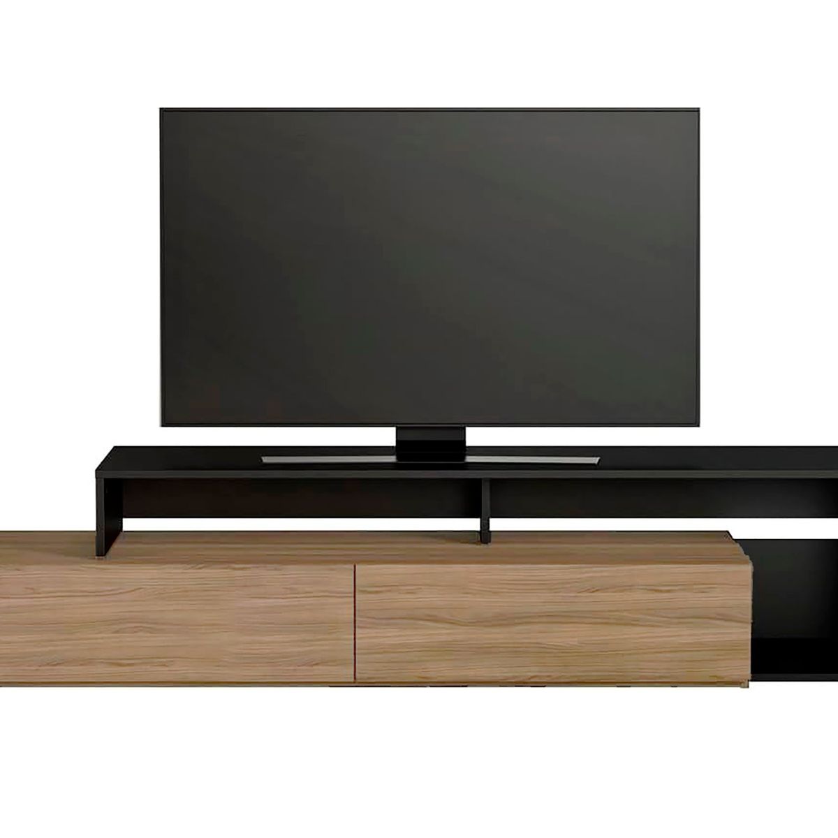 VILLA HOGAR - Centro entretenimiento de TV 65 pulgadas Esparta negro/roble - Villa Hogar