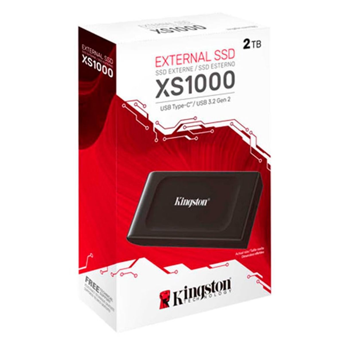 KINGSTON - DISCO SOLIDO KINGSTON SSD 2TB EXTERNO USB-TIPO-C USB SXS10002000GB