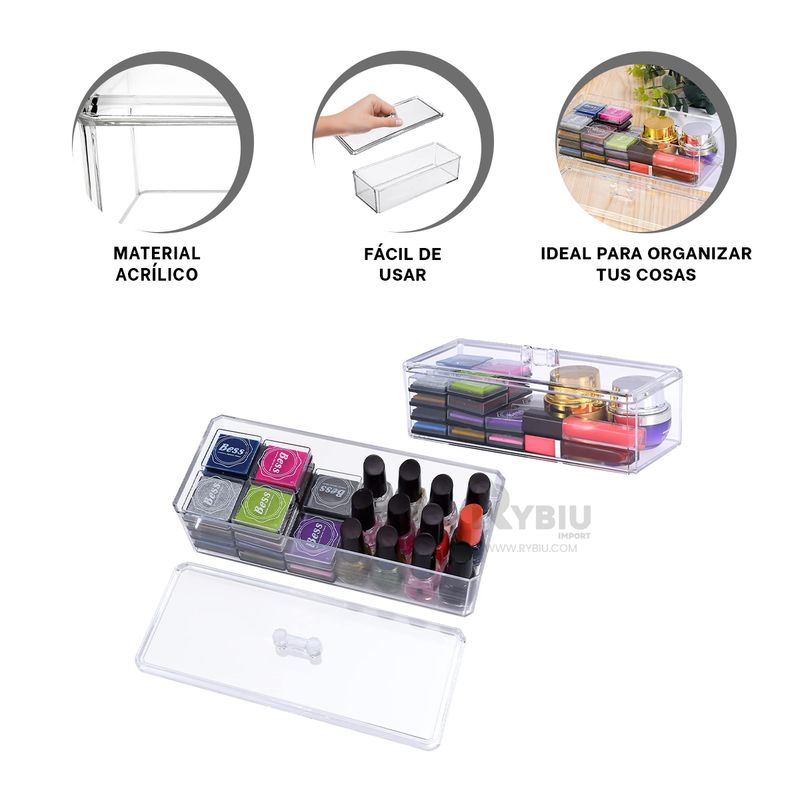 RYBIU IMPORT - Organizador de Diseño Moderno Transparente Y+Gift Stickers