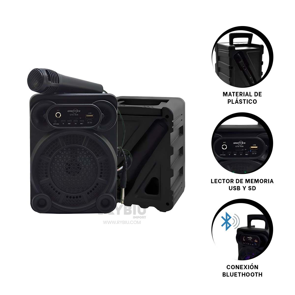 RYBIU IMPORT - Bocina de Cumpleaños de 4 Pulgadas Y+Post-it Adhesivos