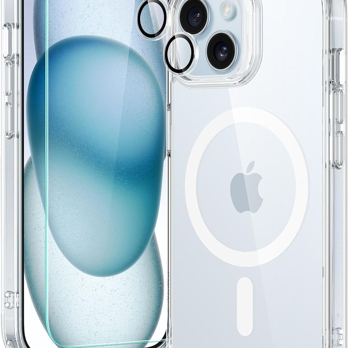ESR - Juego de Fundas clásicas ESR para iPhone 15 plus (HaloLock) Clear