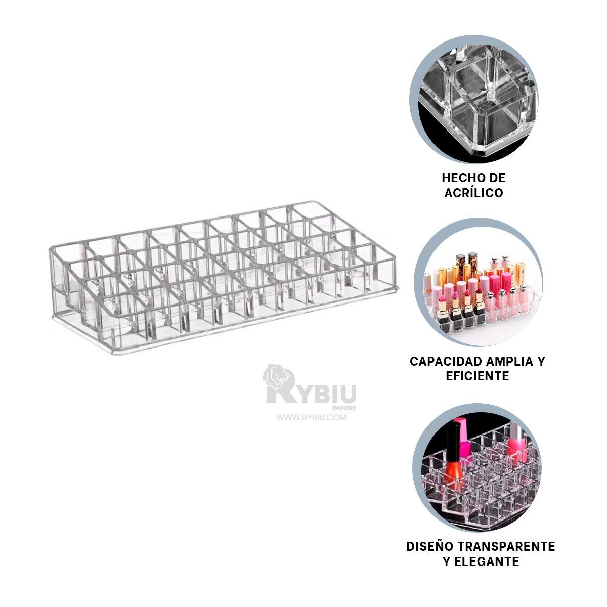 RYBIU IMPORT - Caja para Guardar Relojes de Tono Negro Y+Post-it Adhesivos