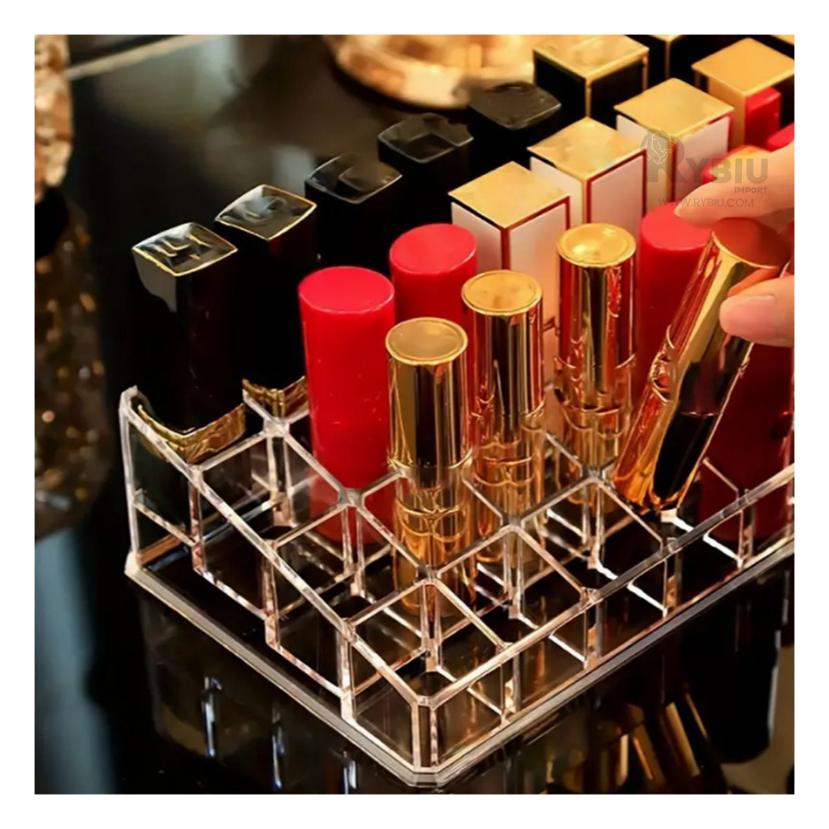 RYBIU IMPORT - Caja para Guardar Relojes de Tono Negro Y+Post-it Adhesivos