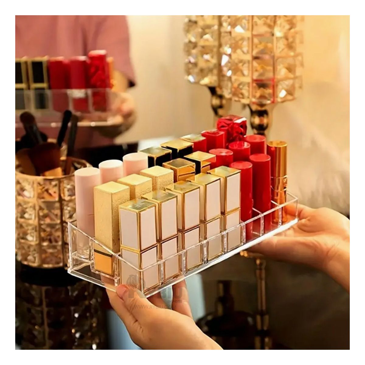 RYBIU IMPORT - Caja de Acrilico en Transparente Y+Post-it Adhesivos