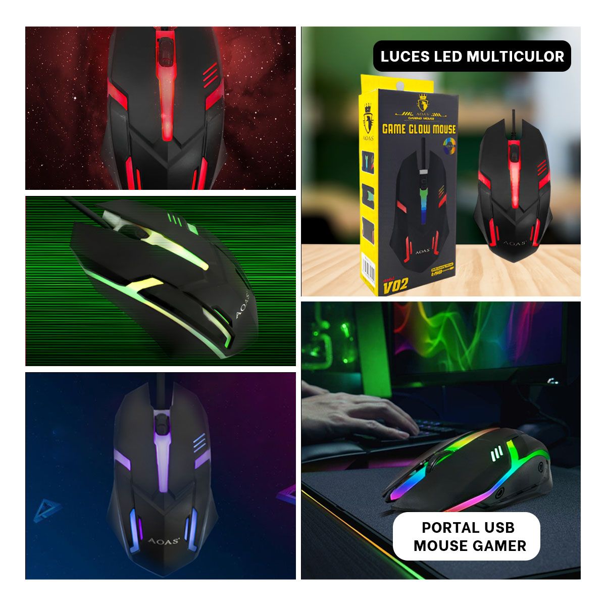 RYBIU IMPORT - Raton Optico con Conexion en Negro Y+Gift MiniAgenda