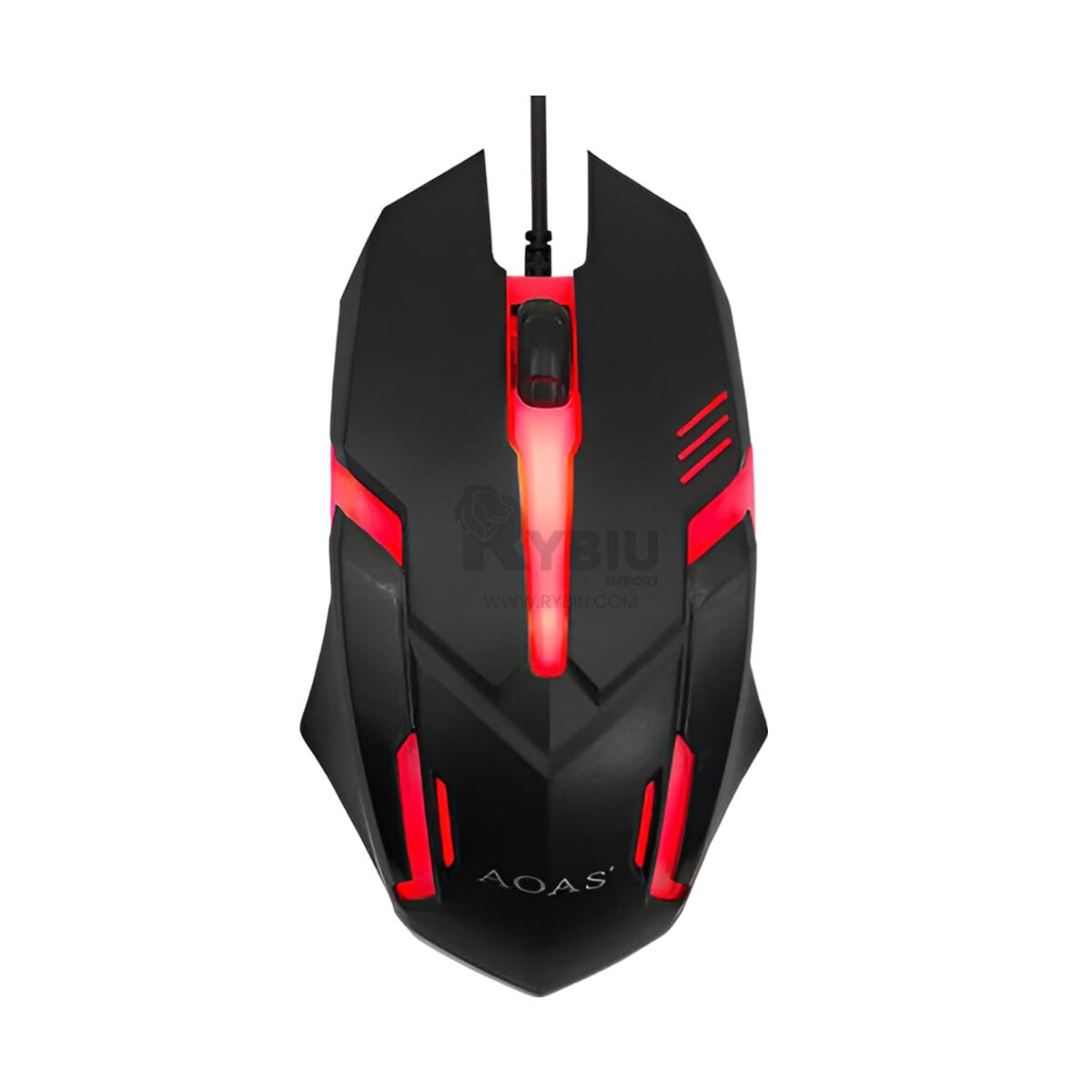 RYBIU IMPORT - Raton con Botones y Luces Tono Negro Y+Envoltorio de Regalo