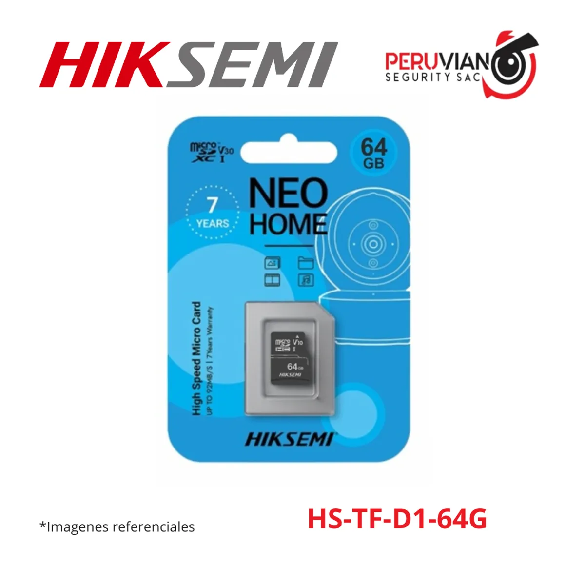 HIKVISION - MEMORIA MICRO SD 64GB  NEO HOME HS-TF-D1/64G