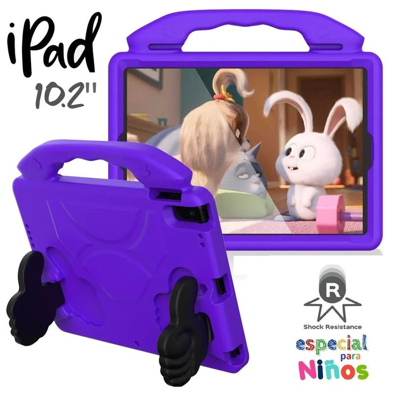 GENERICO - Funda Anti Golpes para iPad 10.2 7ma 8va Case Protector para Niños