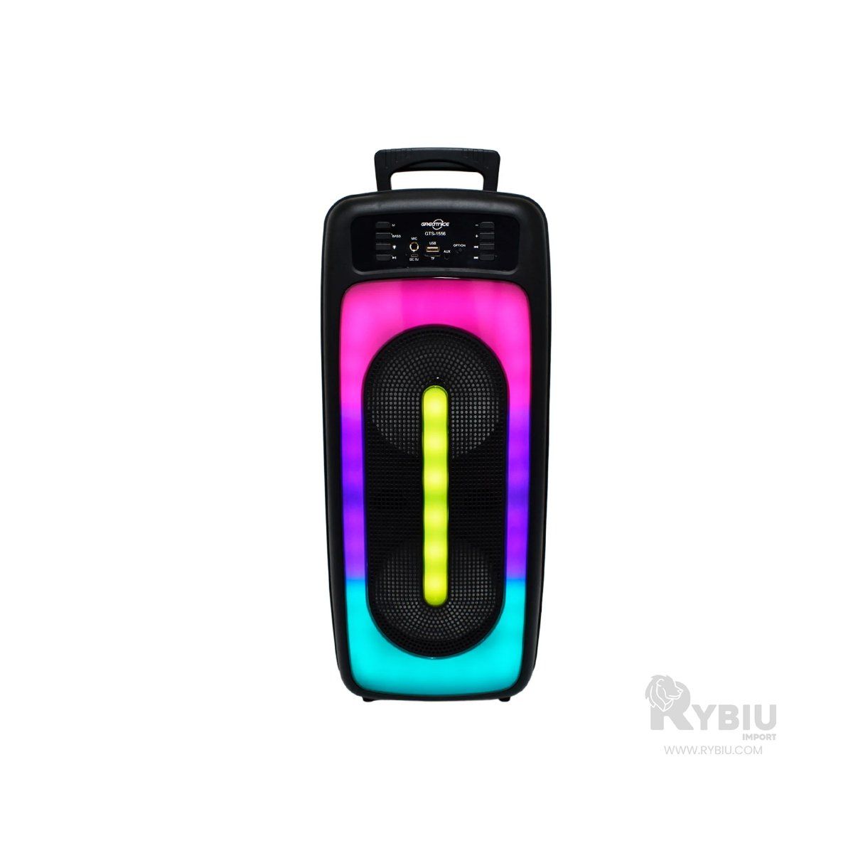 RYBIU IMPORT - Bocina Interactiva con Luces Negro 65 Y+Regalo Stickers